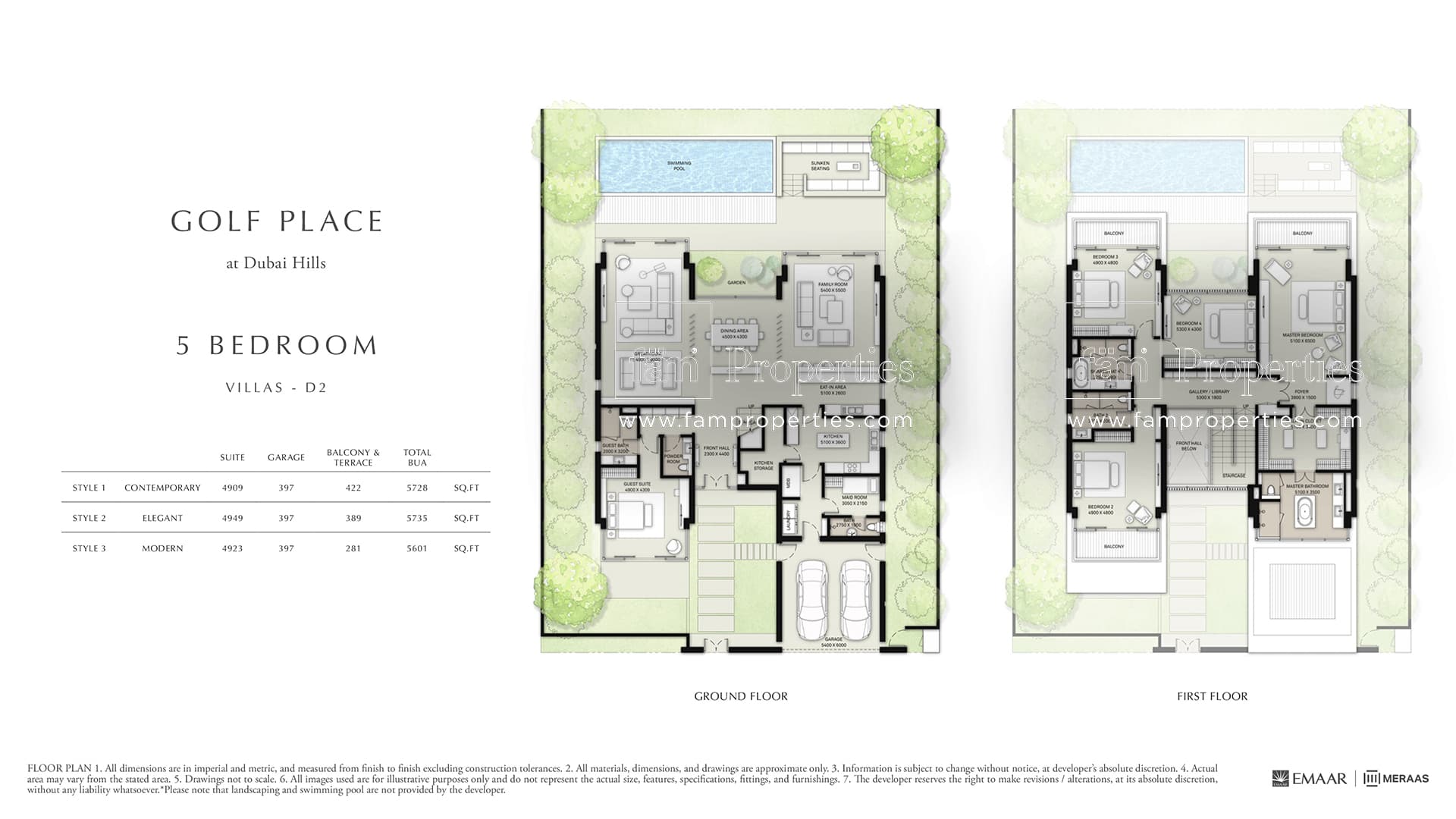 Golf Place 5 Bedroom floor plan