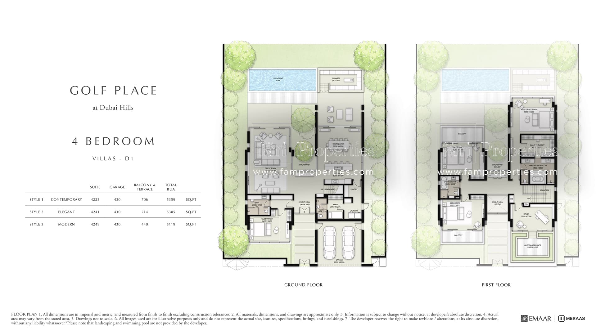Golf Place 4 Bedroom floor plan