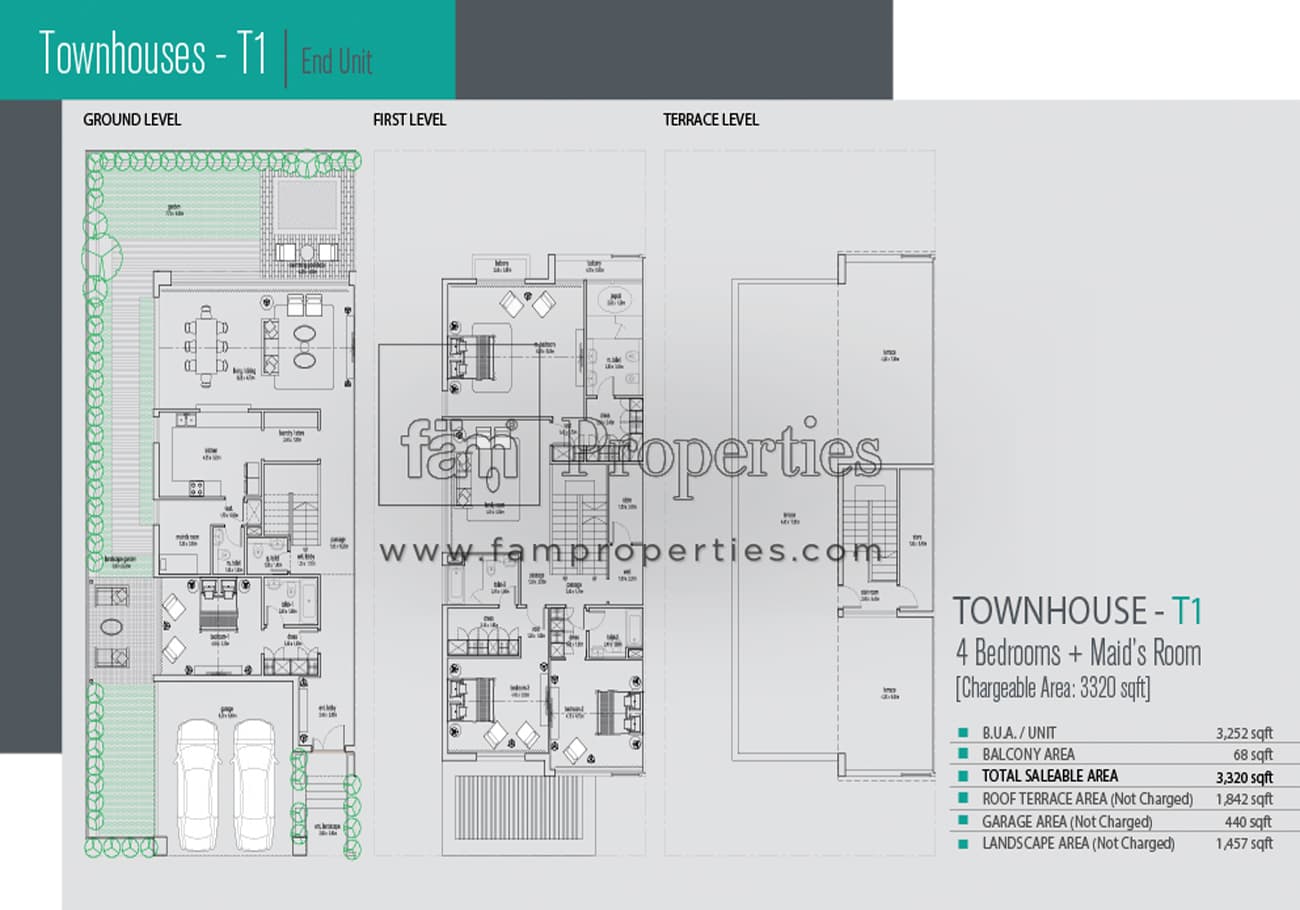 Grand Views Townhouse - End Unit floor plan