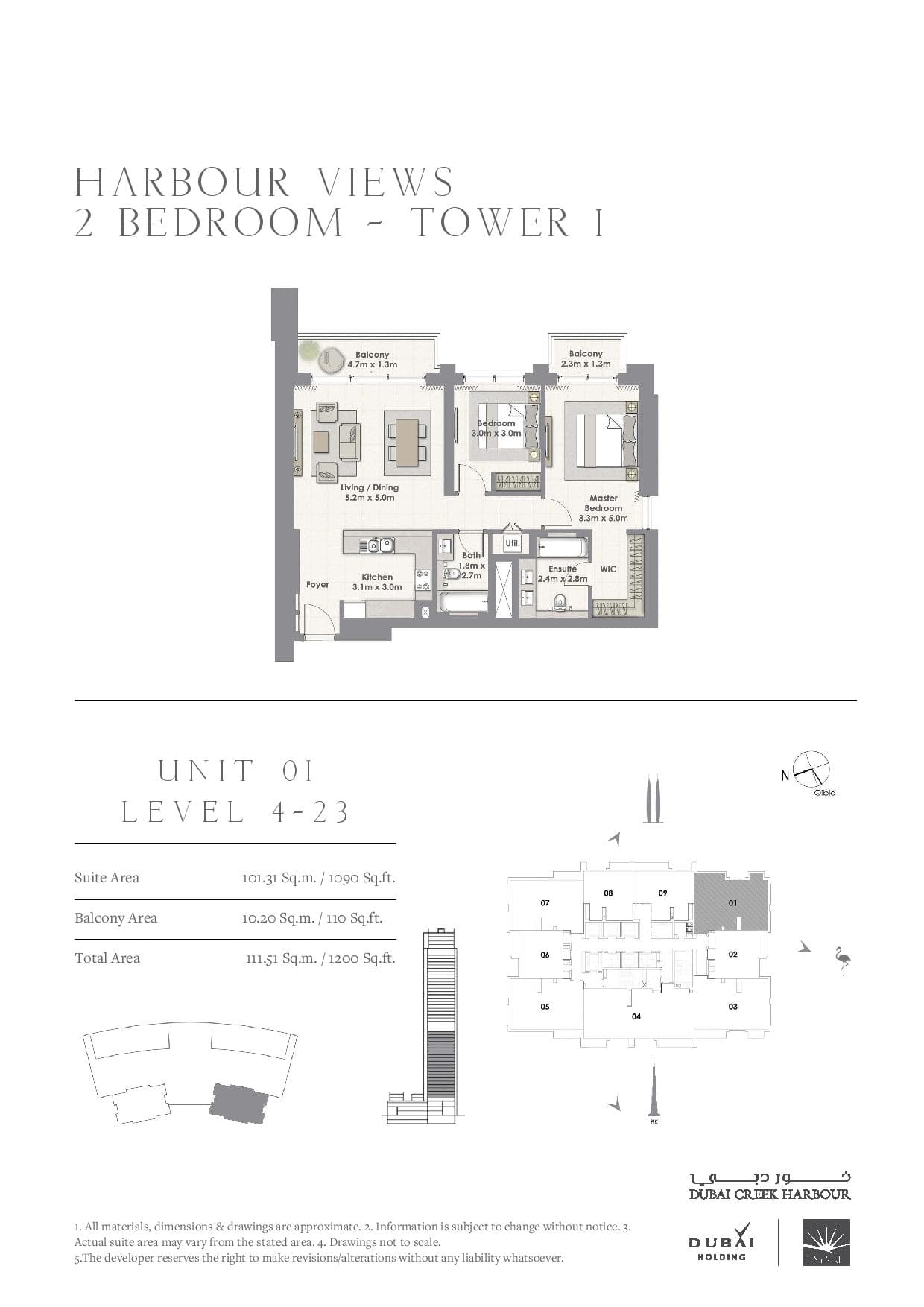 Harbour Views 2 Bedroom floor plan