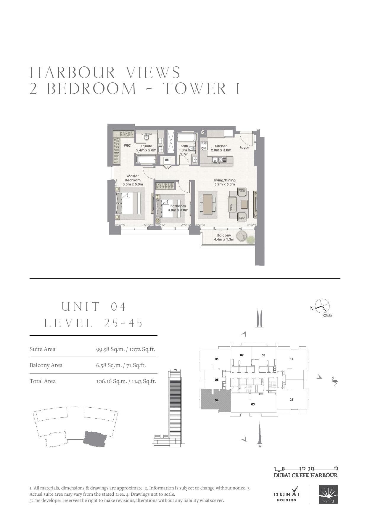 Harbour Views 2 Bedroom floor plan