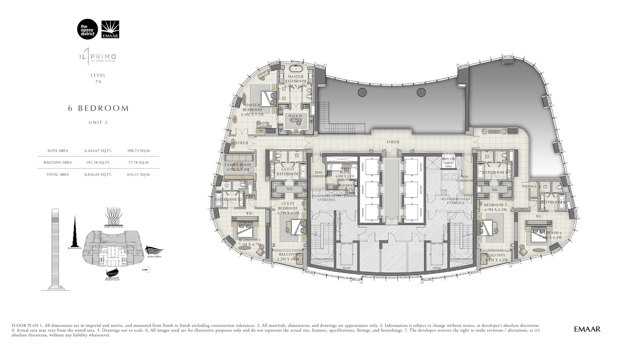 IL PRIMO 6 Bedroom Unit 2 First Floor floor plan