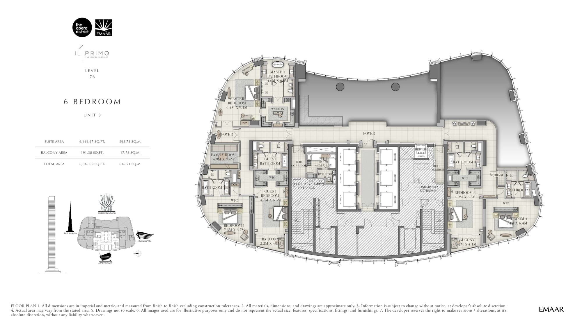 IL PRIMO 6 Bedroom Unit 3 First Floor floor plan