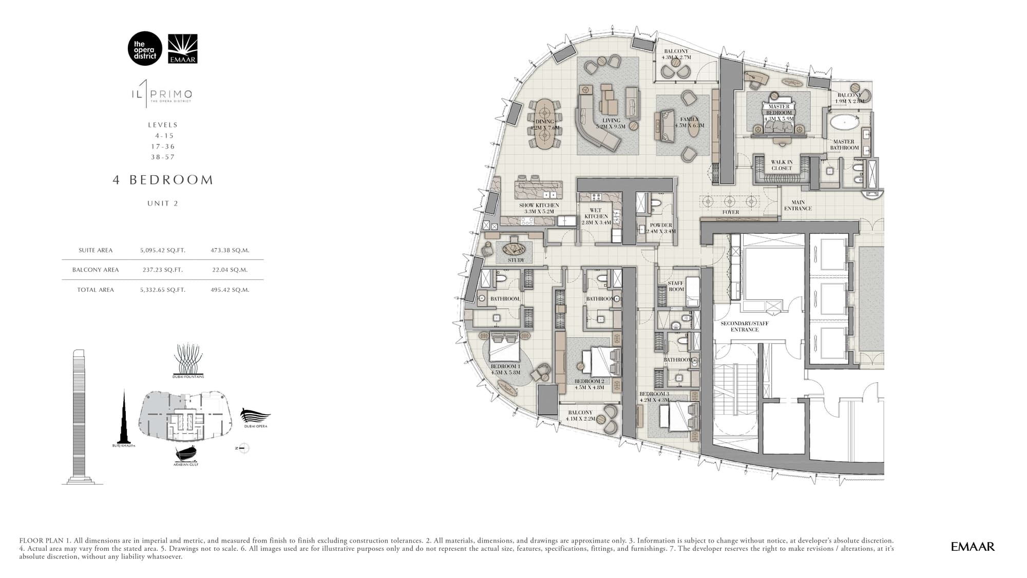 IL PRIMO 4 Bedroom Unit 2 floor plan