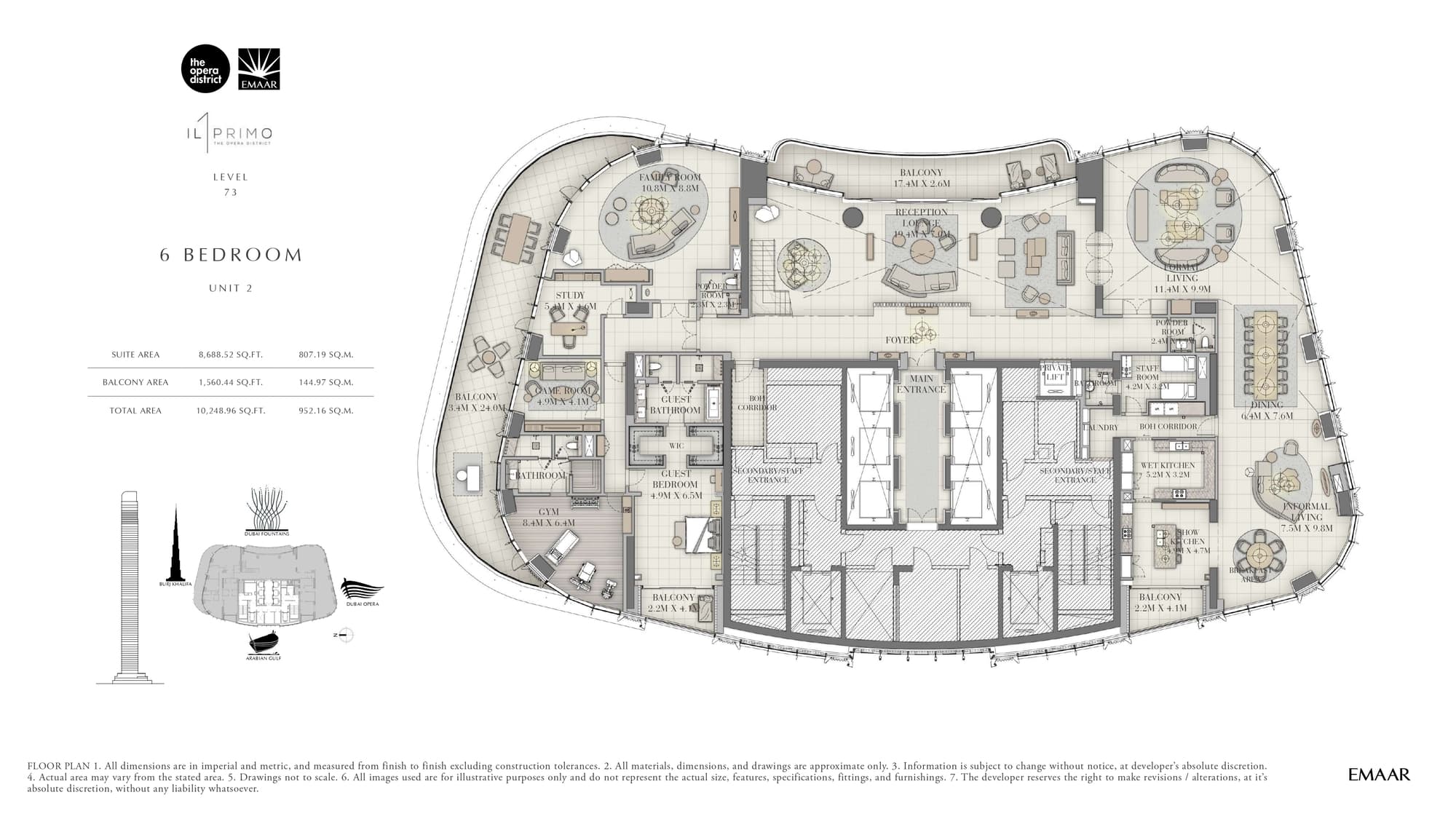 IL PRIMO 6 Bedroom Unit 2 Ground Floor floor plan
