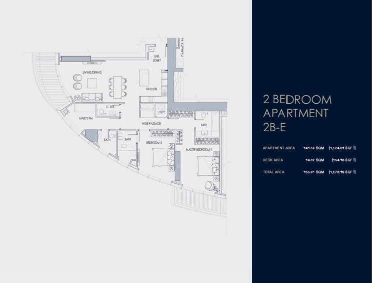 Imperial Avenue 2 Bedroom floor plan
