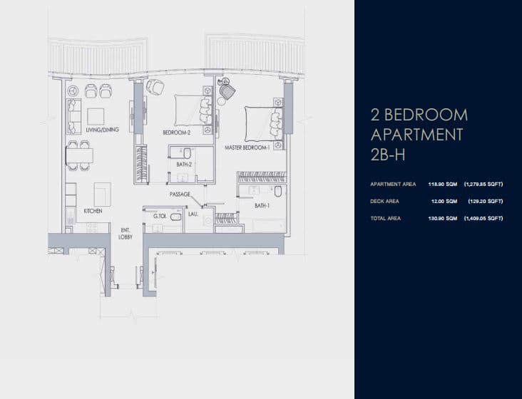 Imperial Avenue 2 Bedroom floor plan