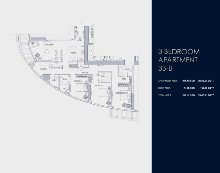Imperial Avenue 3 Bedroom floor plan