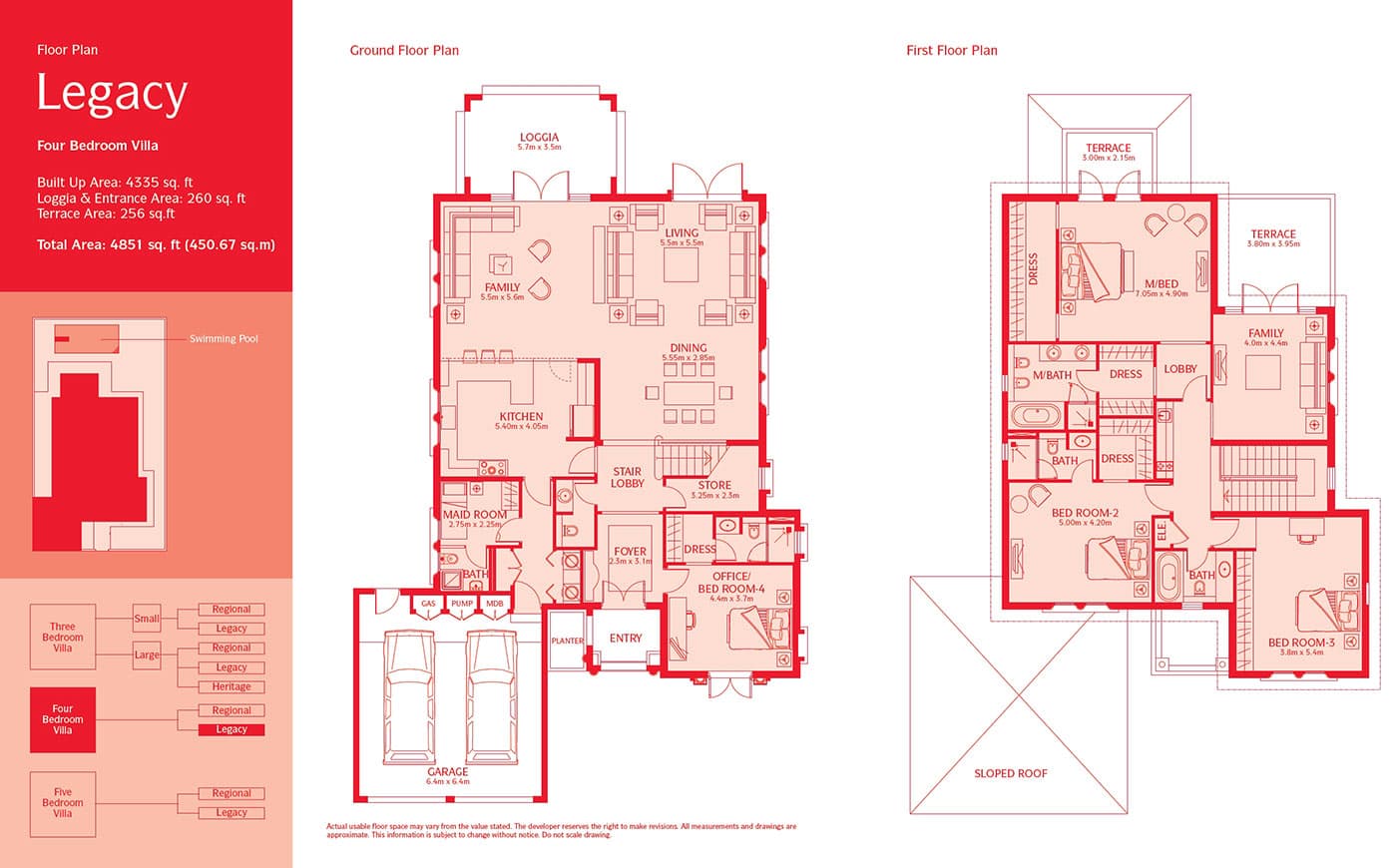 Jumeirah Park 4 Bedroom floor plan