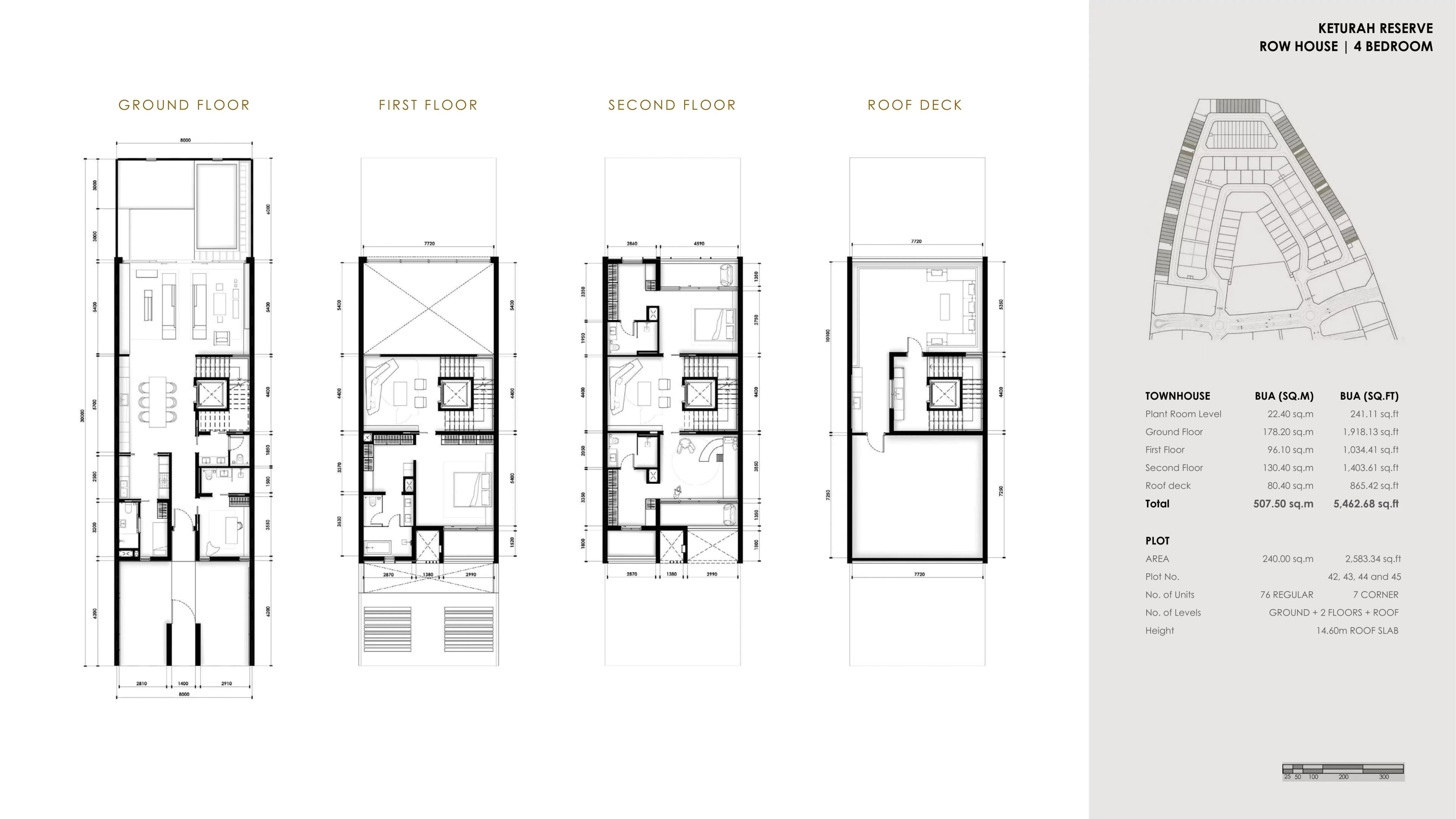 Keturah Reserve 4BR - Row House floor plan