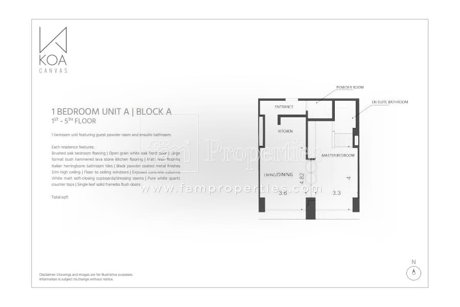 KOA Canvas 1 Bedroom floor plan