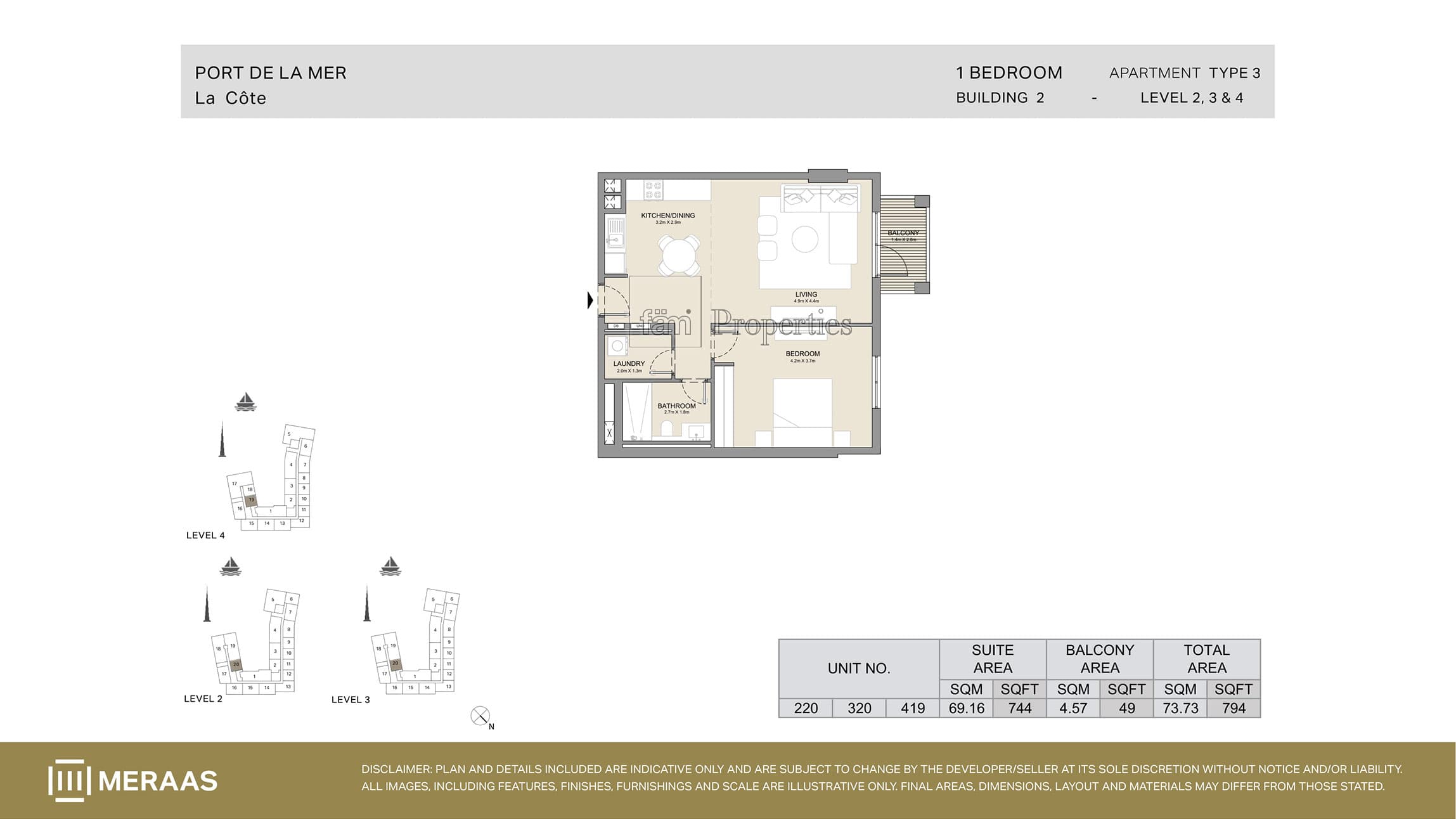 Port De La Mer Type 3 floor plan