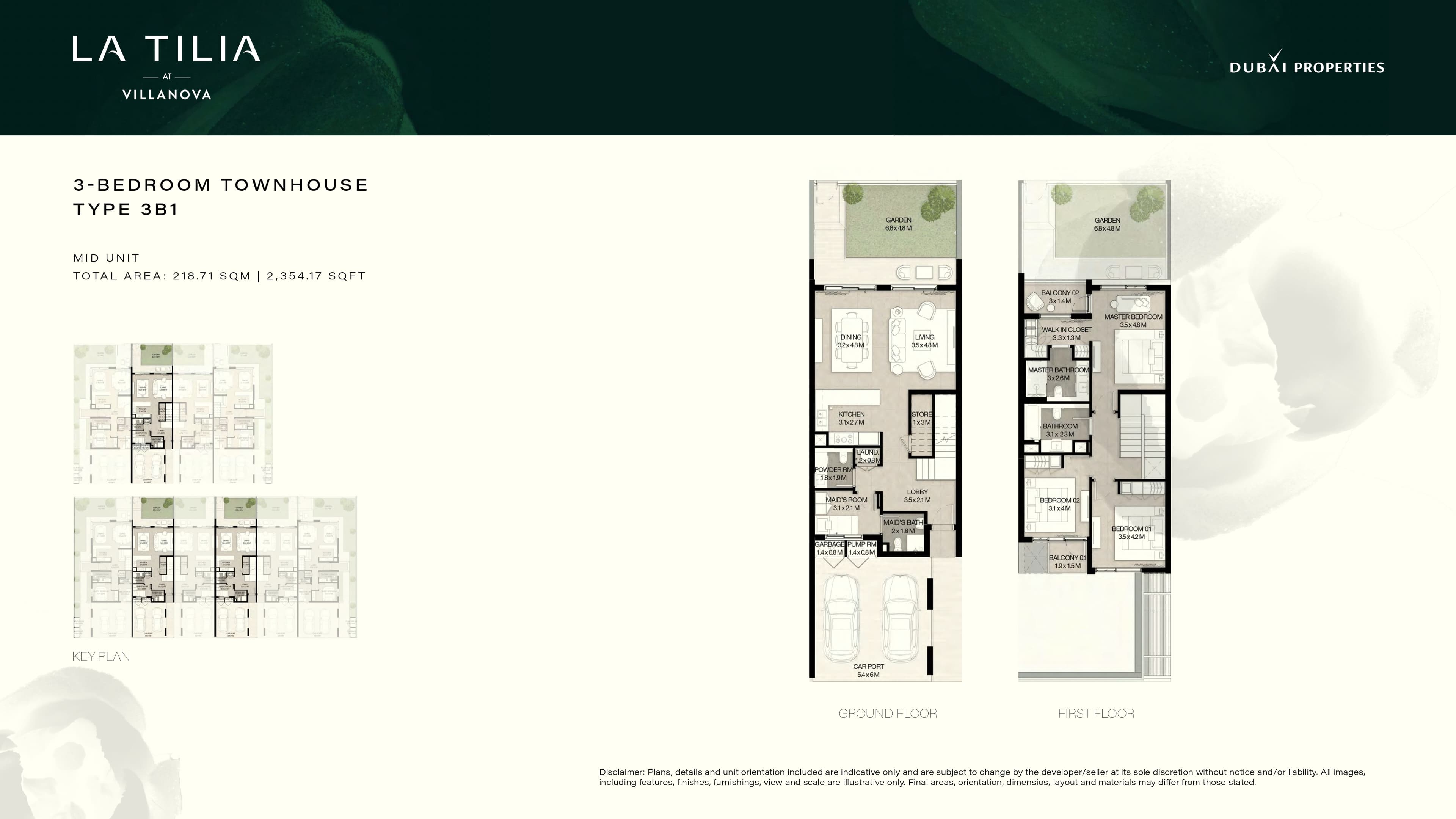La Tilia 3 Bed floor plan