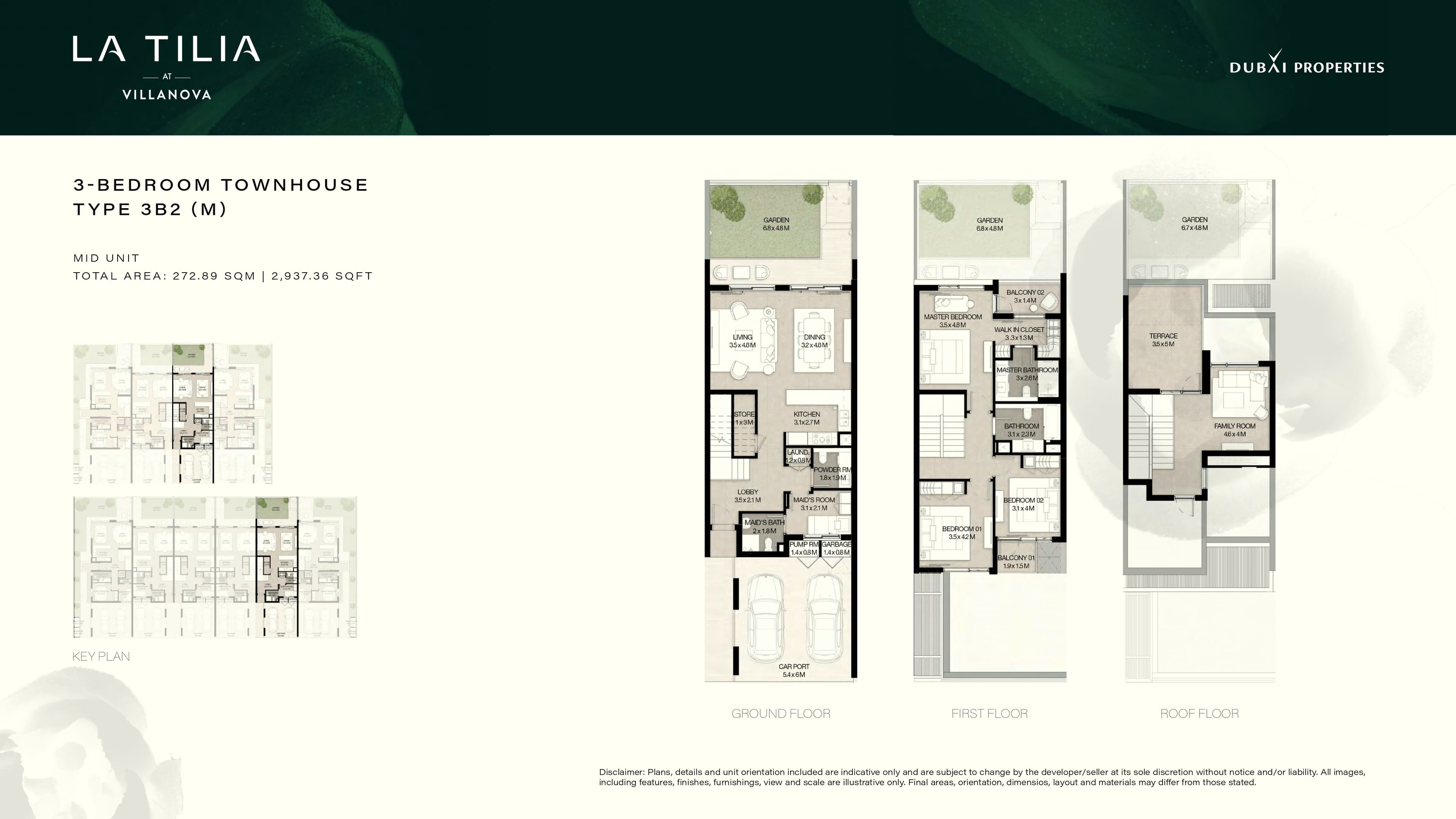 La Tilia 3 Bed floor plan