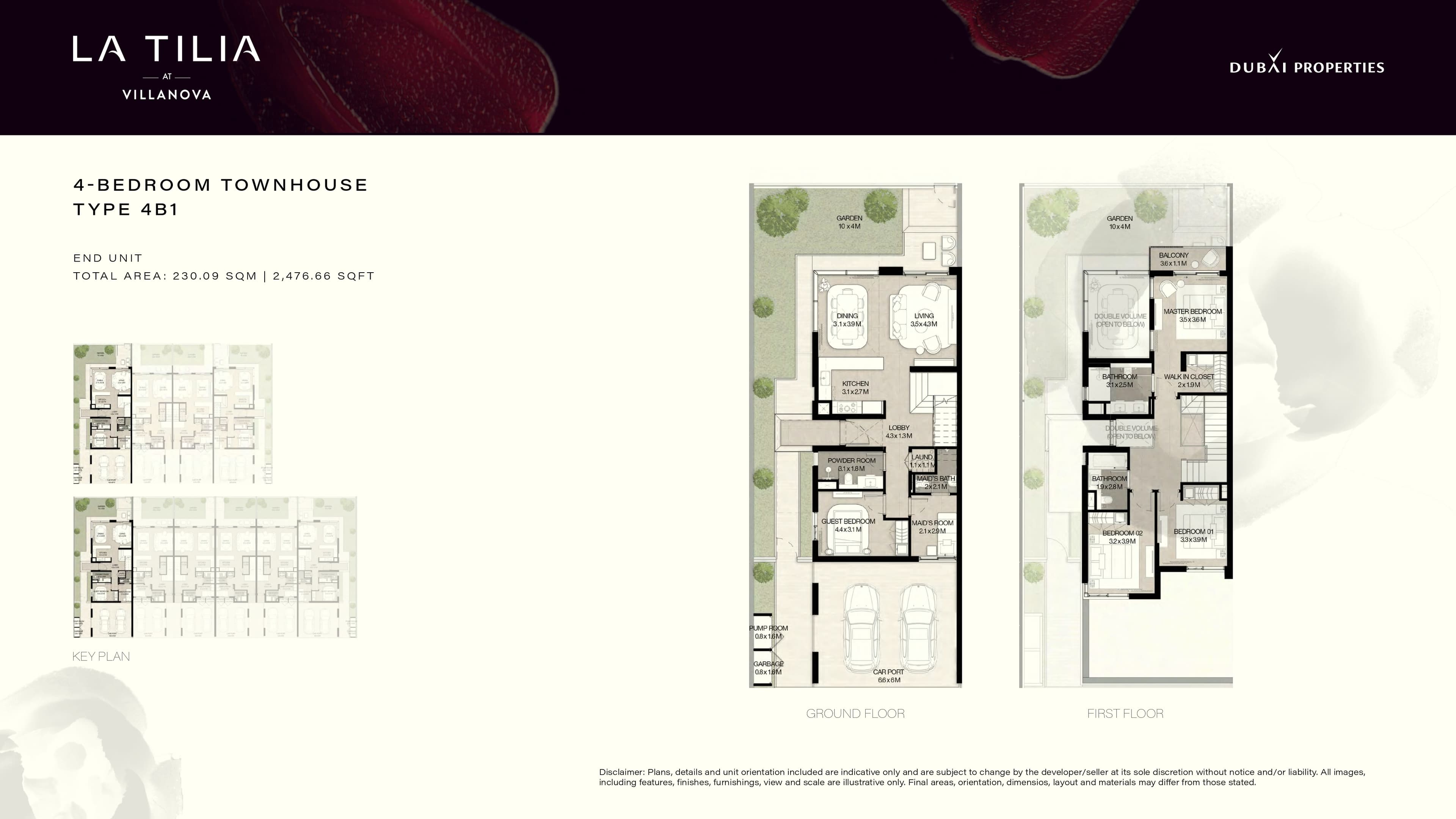 La Tilia 4 Bed floor plan