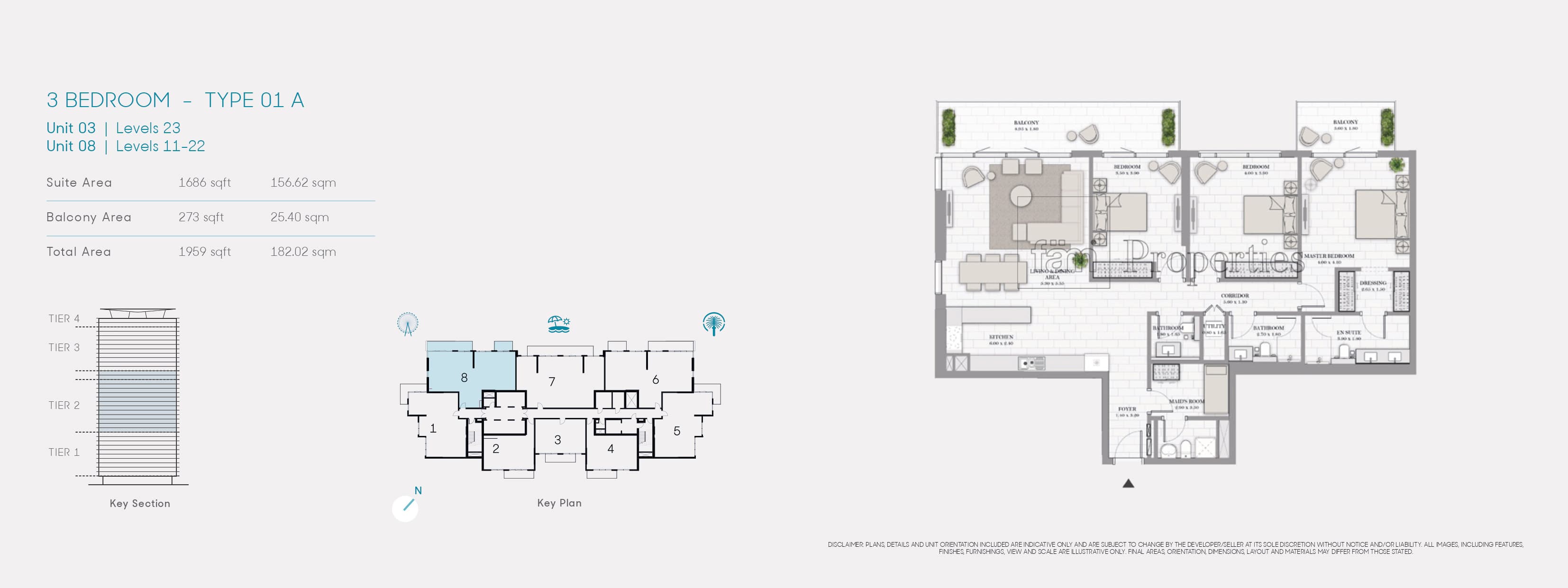 La Vie 3 Bedroom floor plan