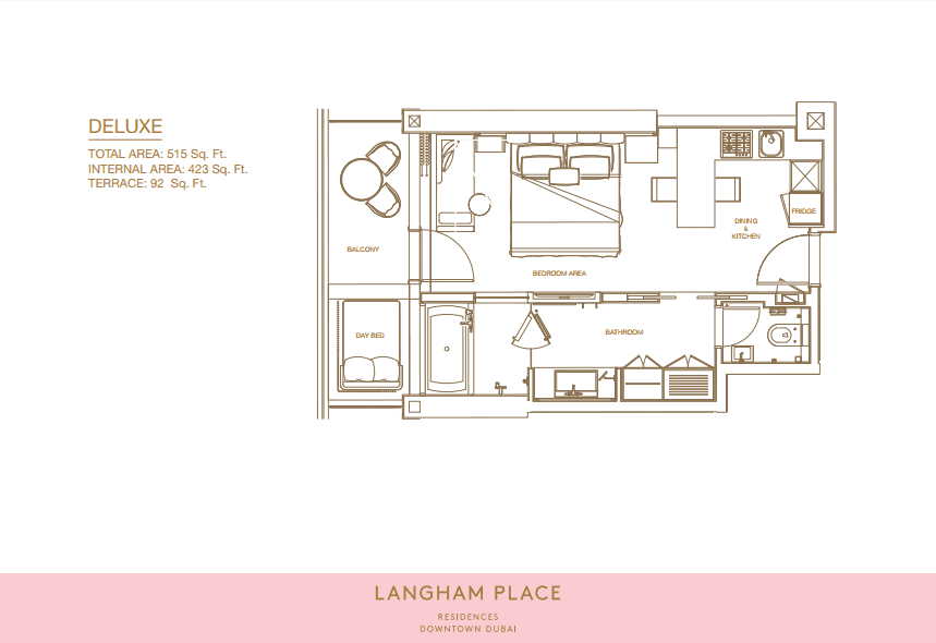 Langham Place Deluxe floor plan