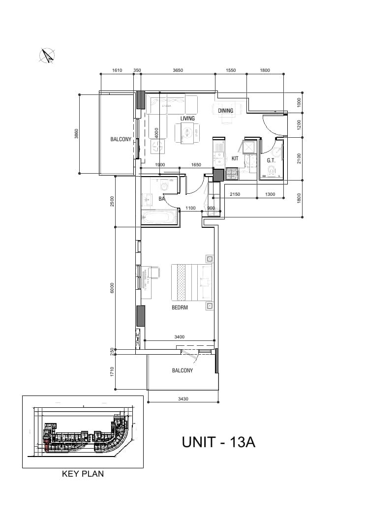Maison Majestine 1 Bedroom floor plan