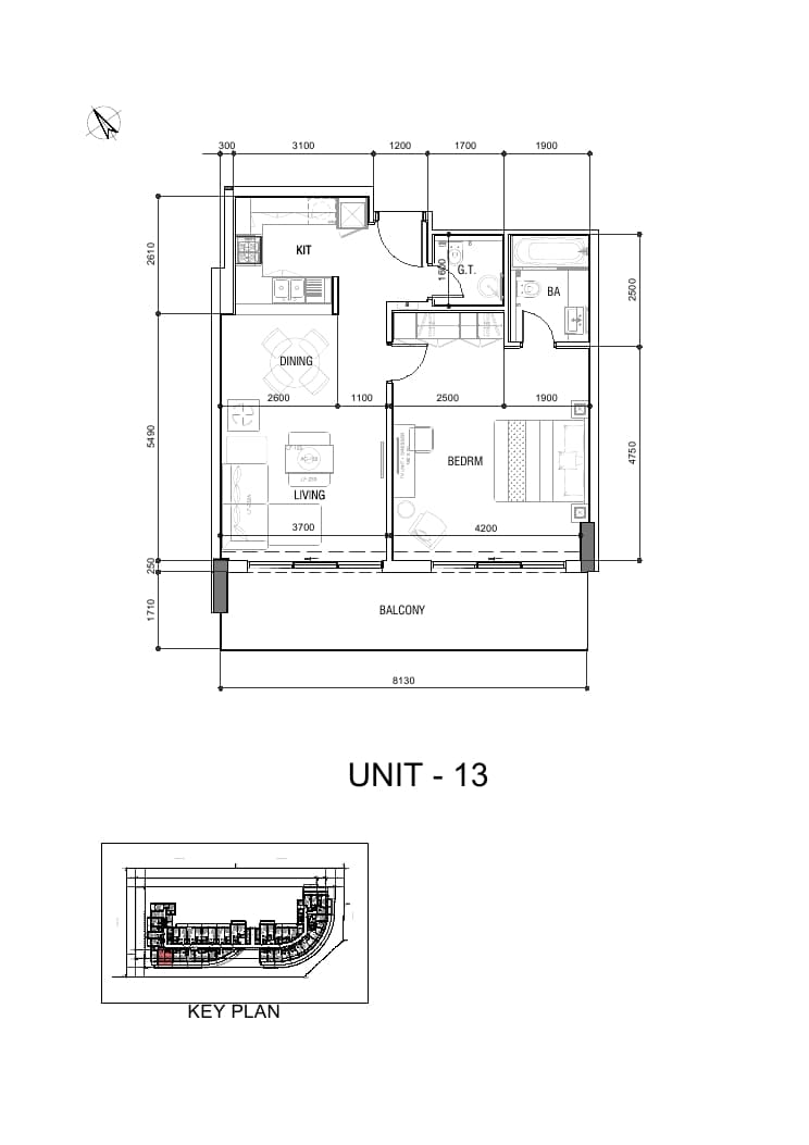 Maison Majestine 1 Bedroom floor plan