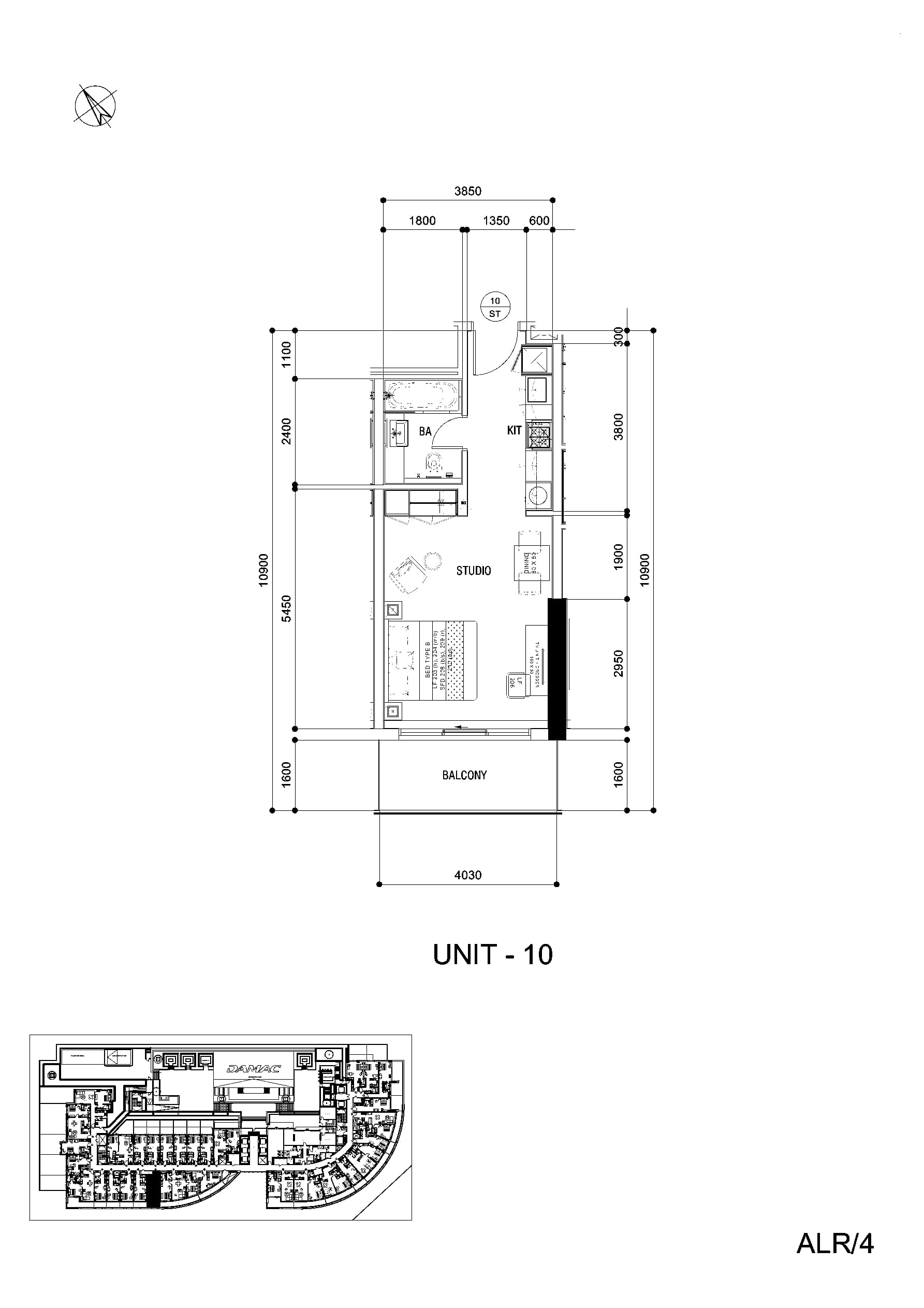 Maison Majestine Studio floor plan