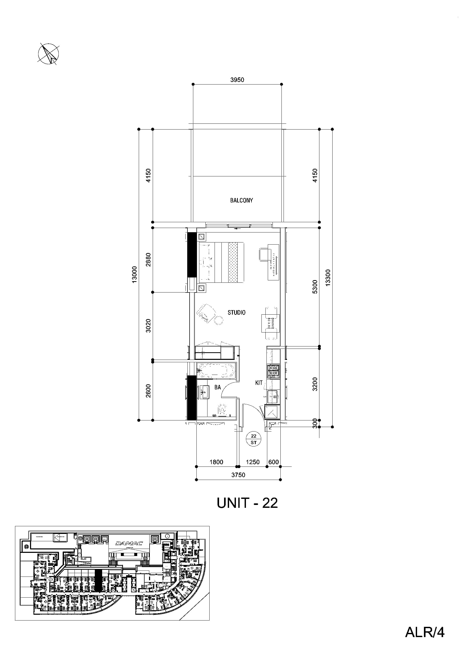 Maison Majestine Studio floor plan