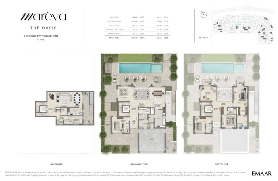 Mareva at The Oasis 4 Bed floor plan