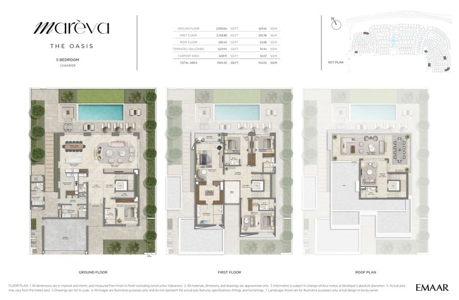 Mareva at The Oasis 5 Bed floor plan