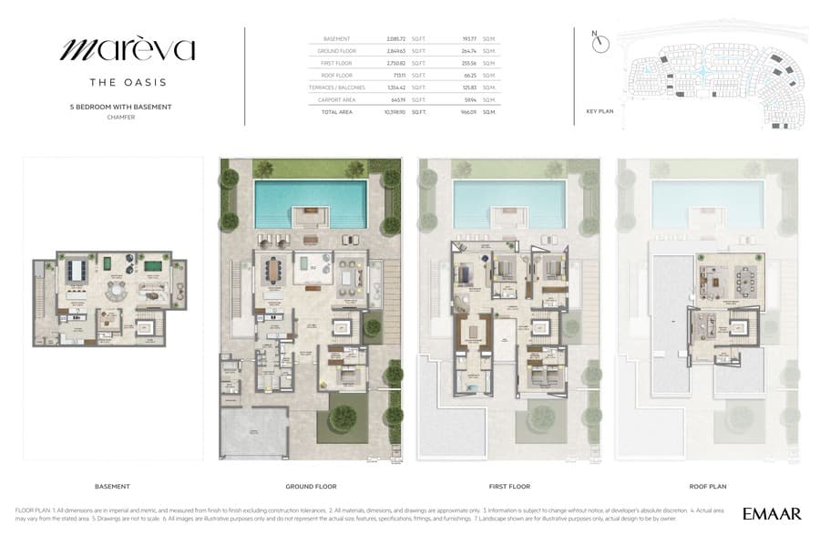 Mareva at The Oasis 5 Bed floor plan