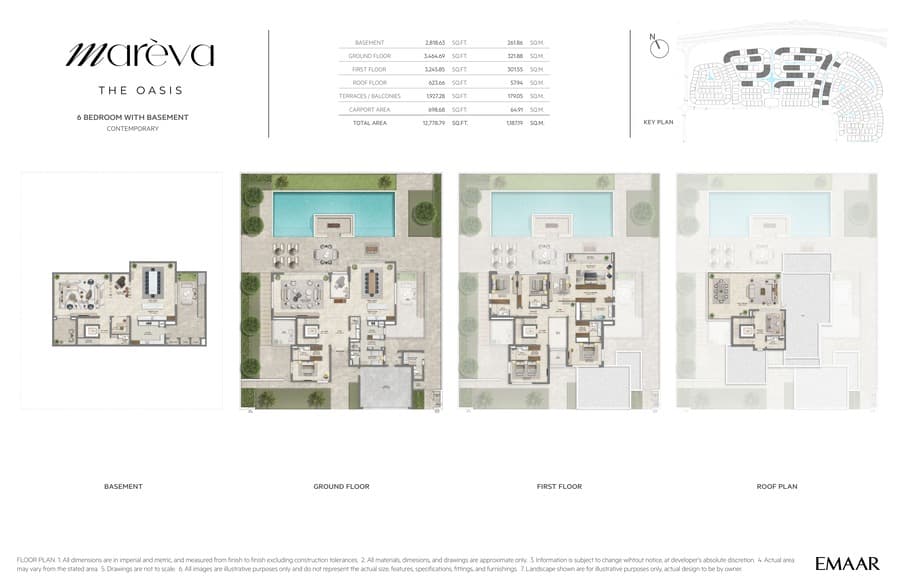 Mareva at The Oasis 6 Bed floor plan