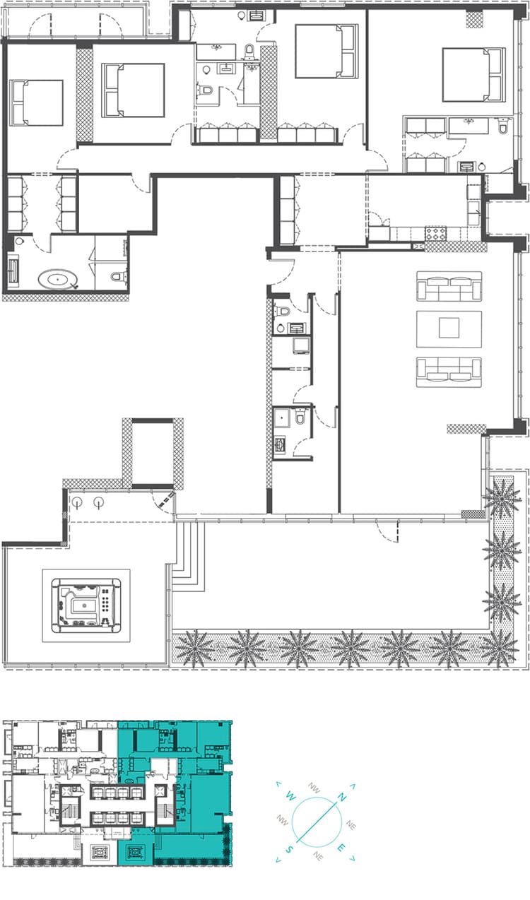Marina Arcade Type 4A (Palm Jumeirah, Marina 23 and Al Seef Views) floor plan