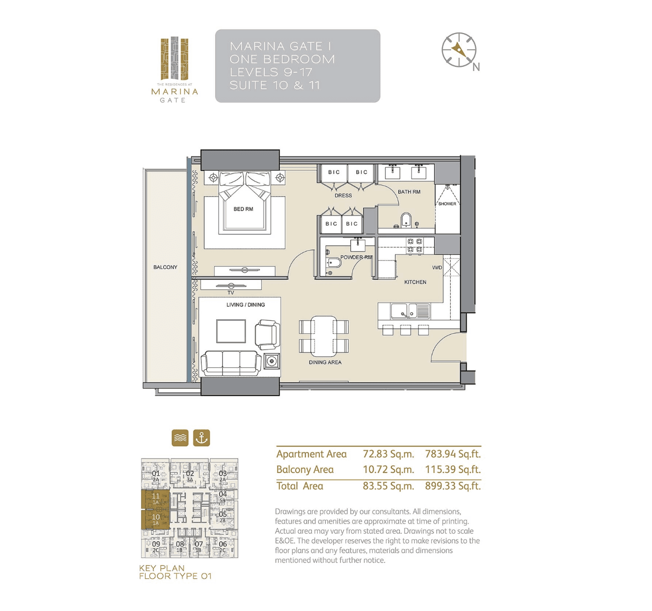 Marina Gate 1A floor plan