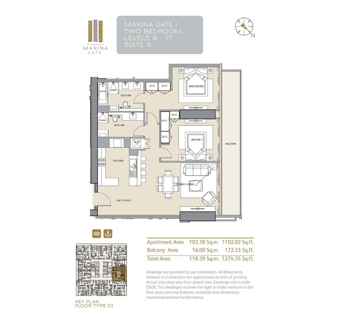 Marina Gate 2B floor plan