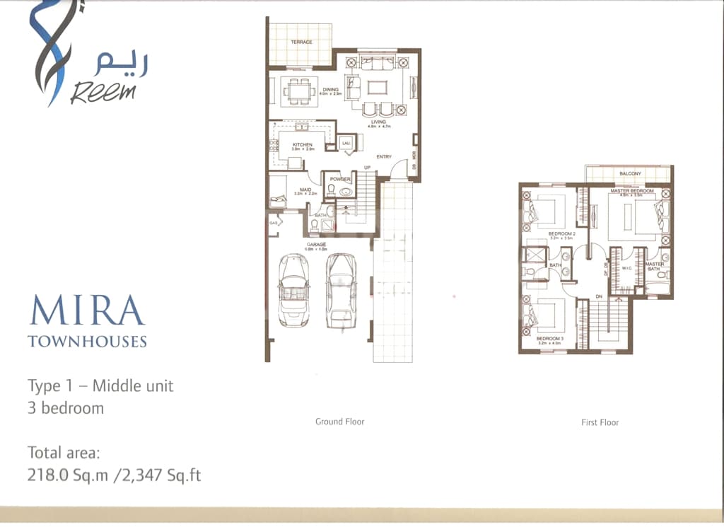 Mira 3 Bedroom floor plan