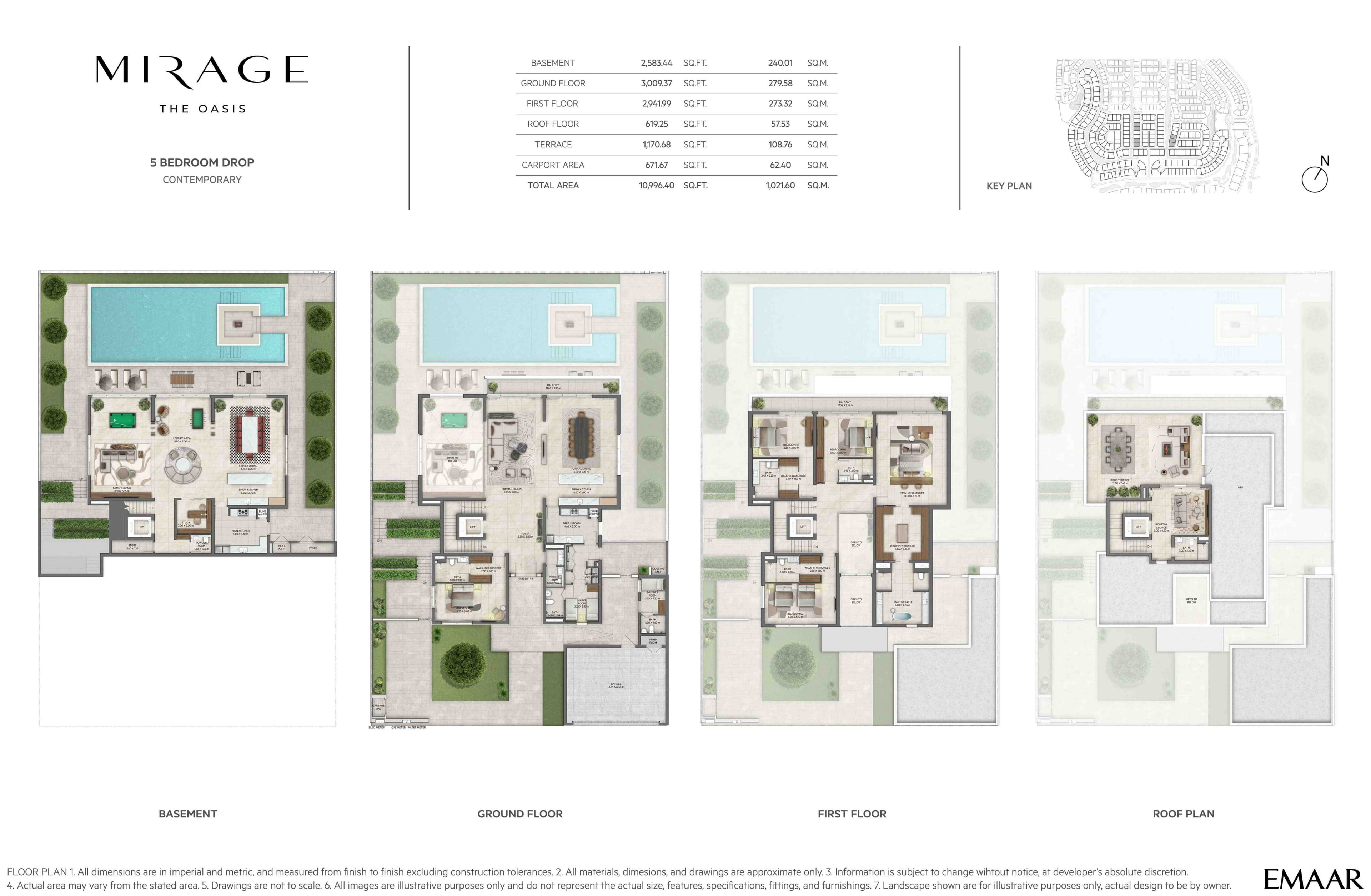 Mirage The Oasis 5BR - Drop - Contemporary floor plan