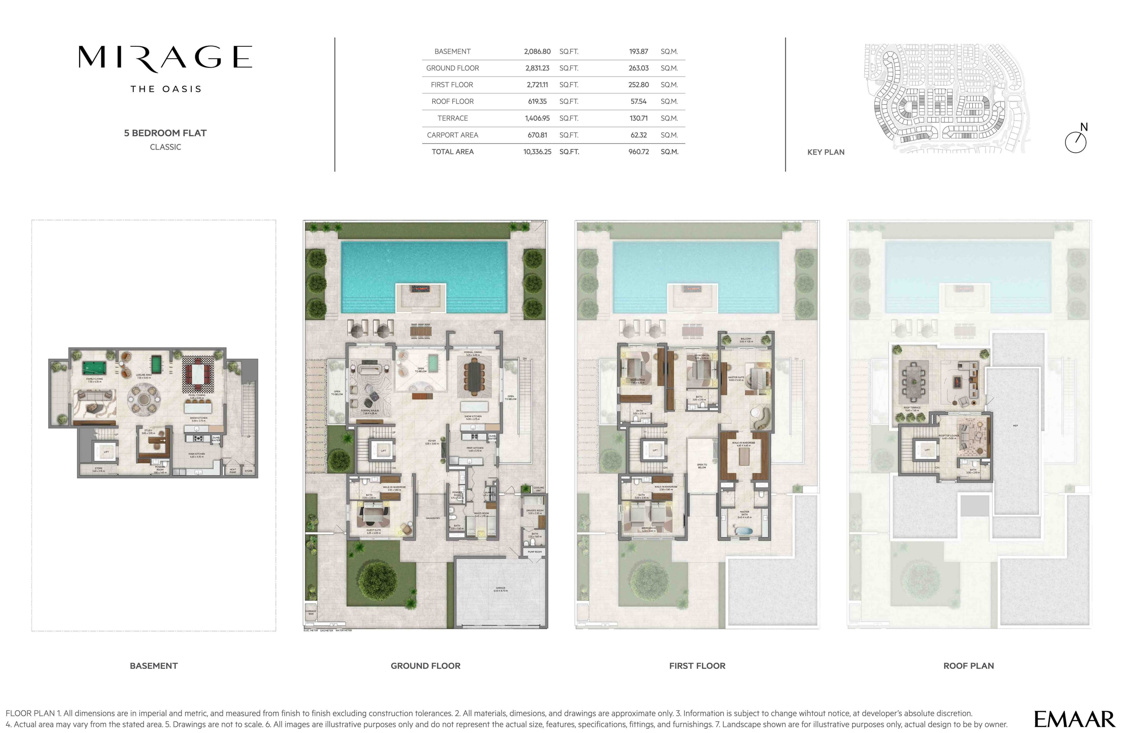 Mirage The Oasis 5BR - Flat - Classic floor plan