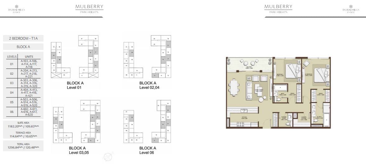 Mulberry at Park Heights 2 Bedroom floor plan
