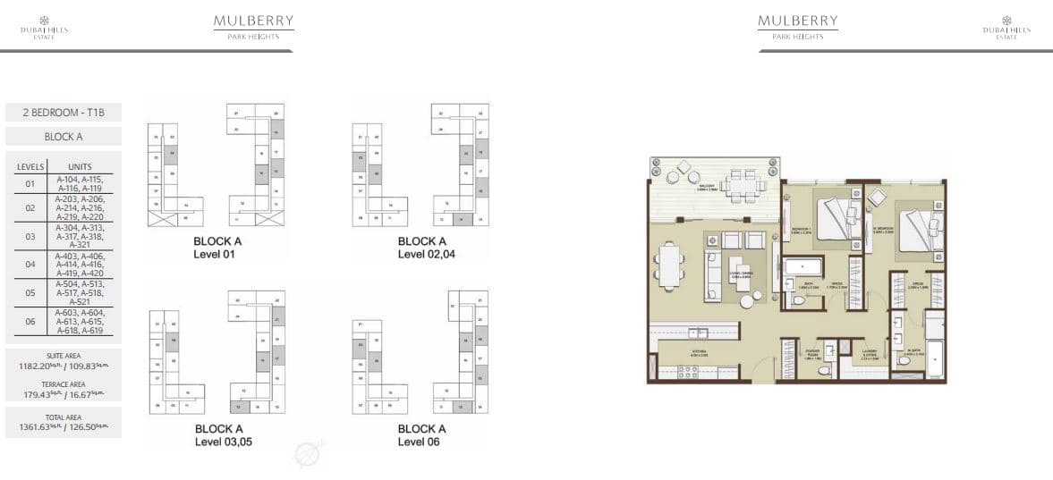 Mulberry at Park Heights 2 Bedroom floor plan