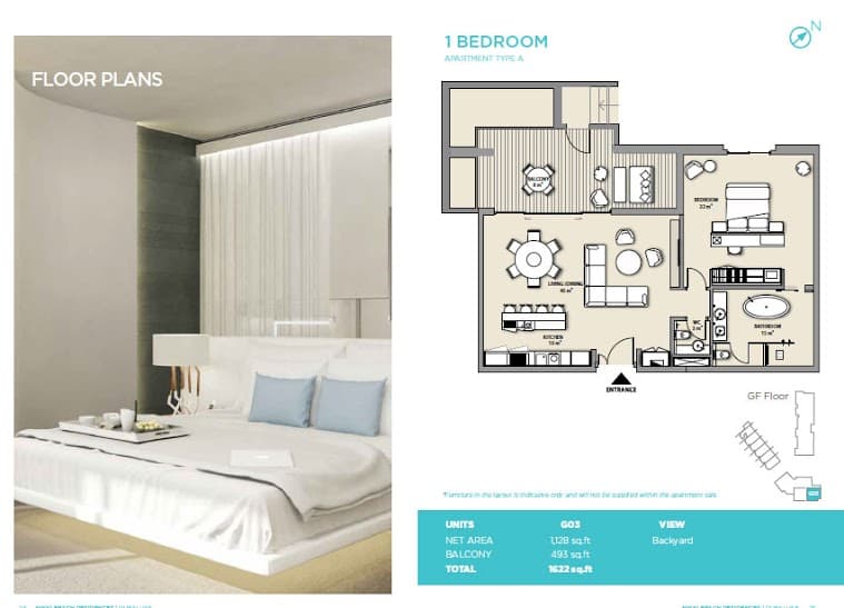 Nikki Beach Residences G03_Type A_1br floor plan