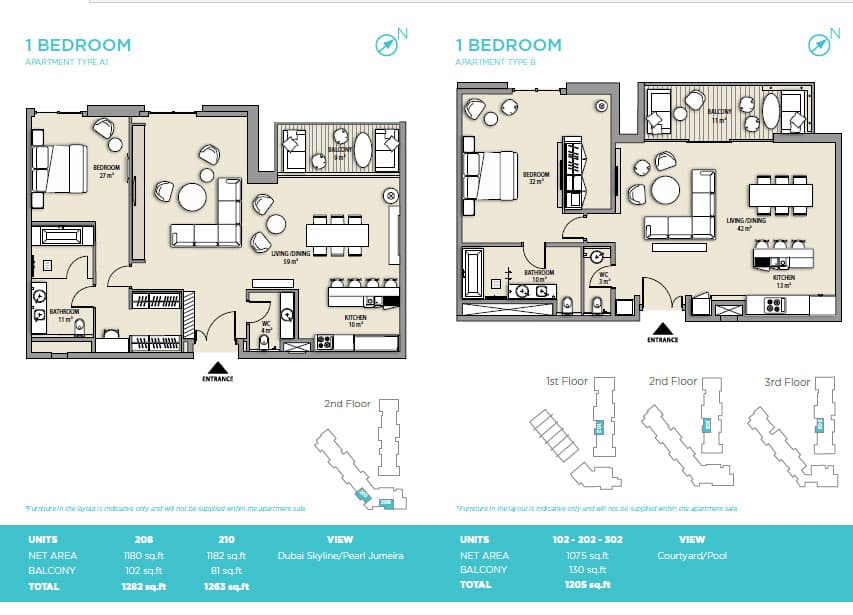 Nikki Beach Residences TypeB_1br floor plan