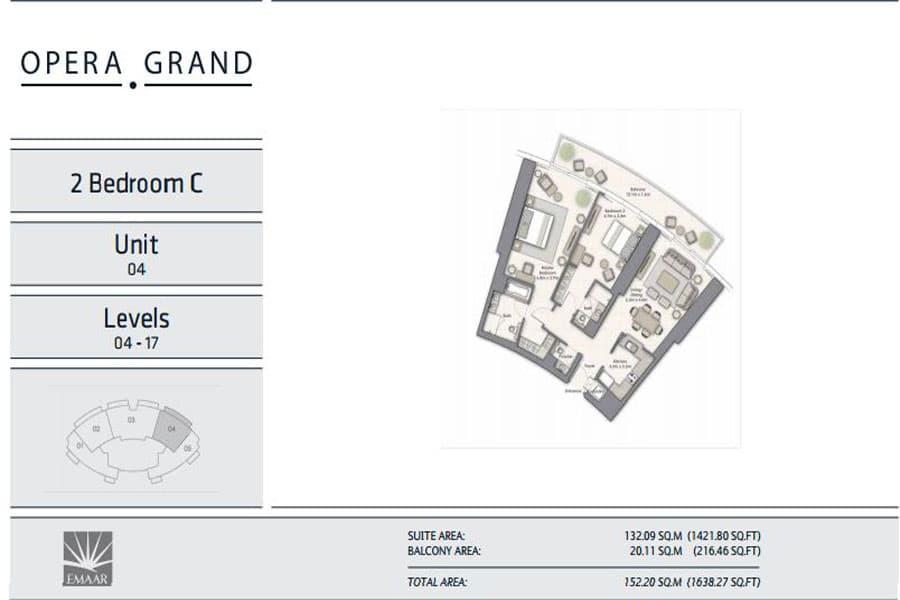 Opera Grand C Unit 04 floor plan