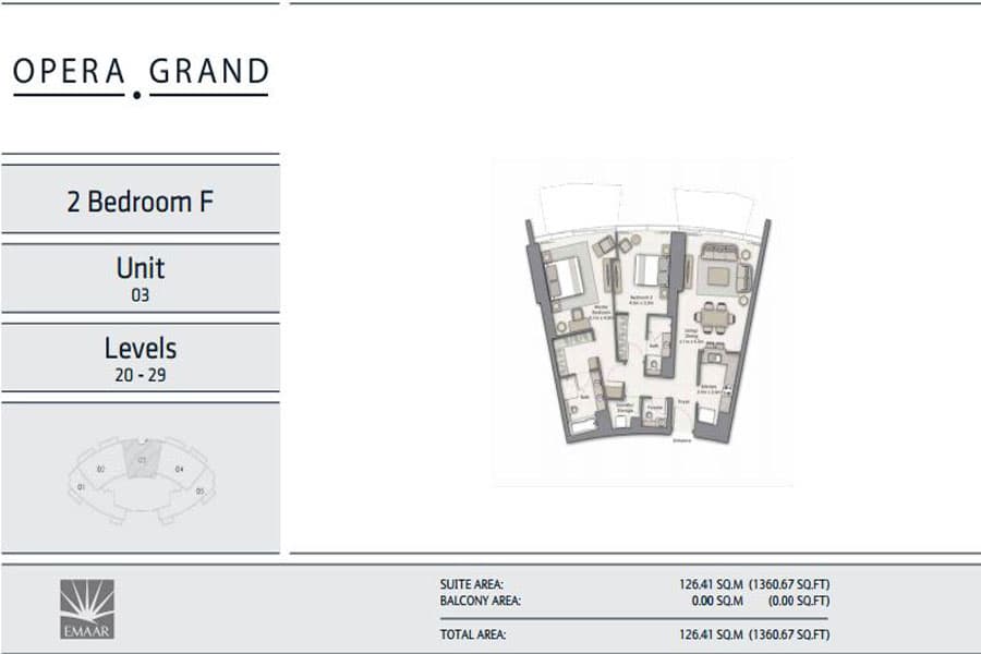 Opera Grand 2 Bedroom floor plan