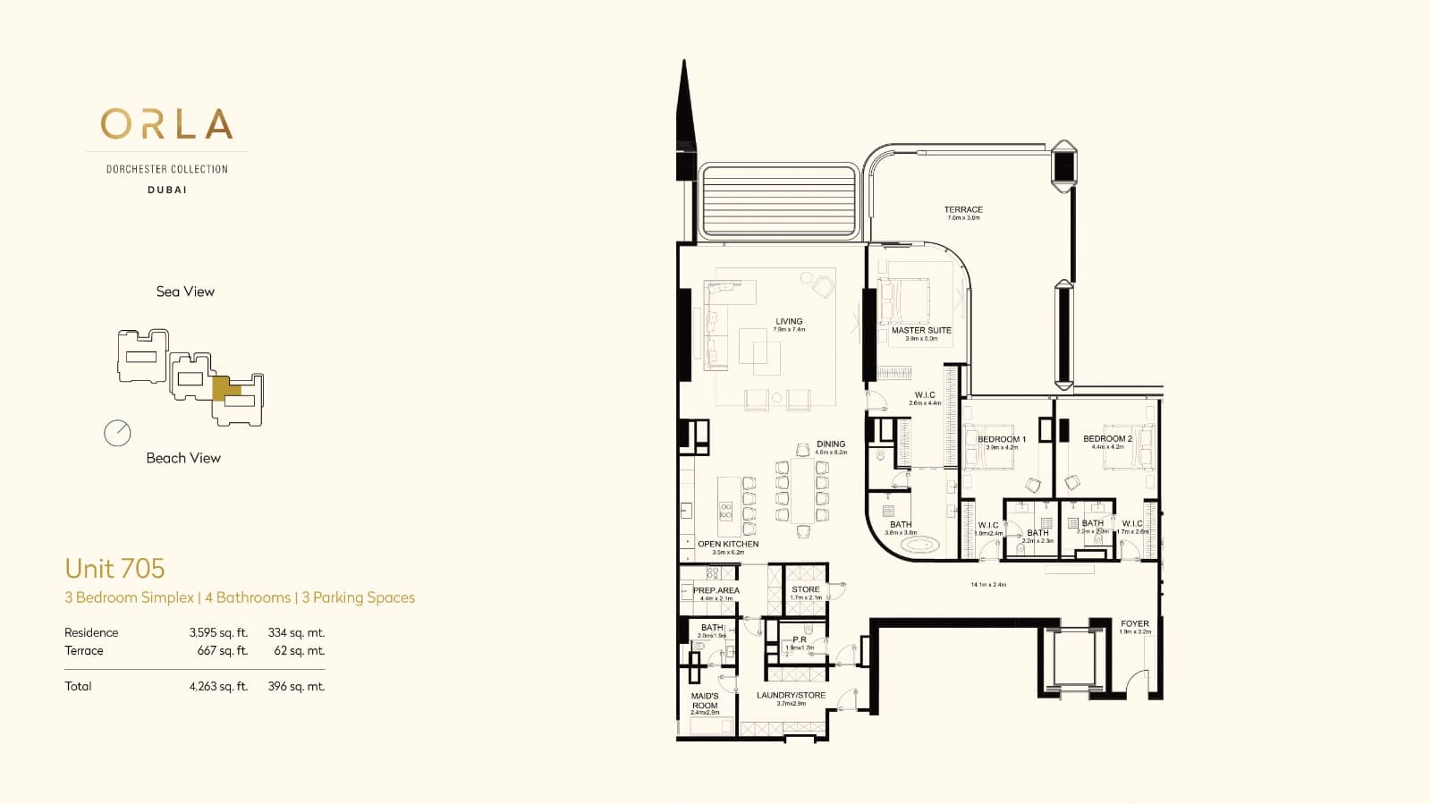 Orla Infinity by Omniyat floor plan