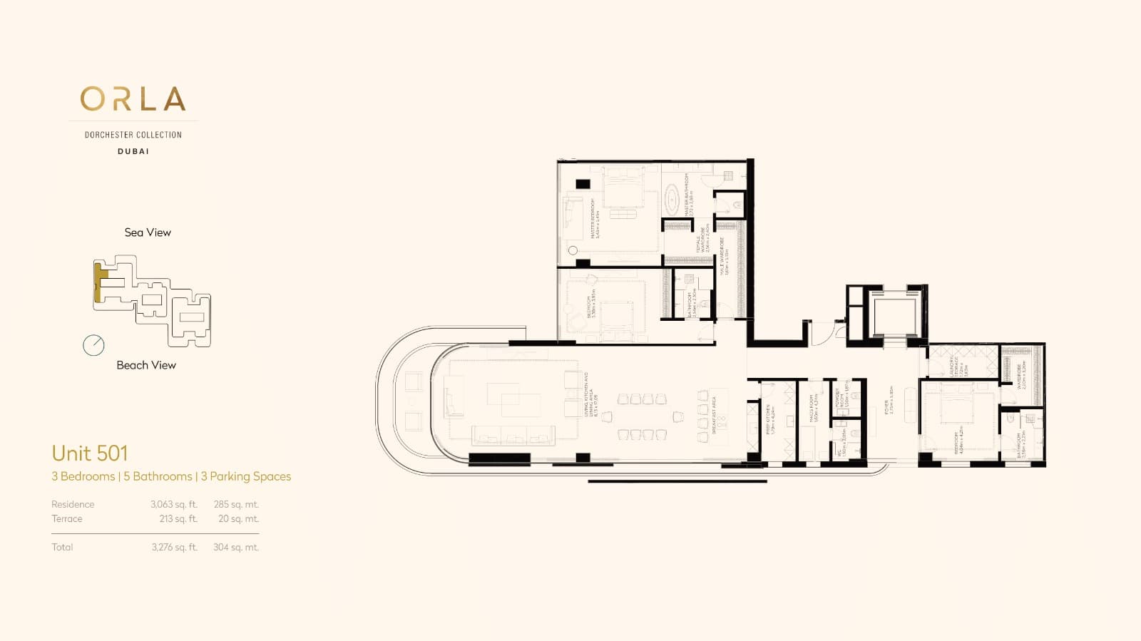 Orla Infinity by Omniyat floor plan