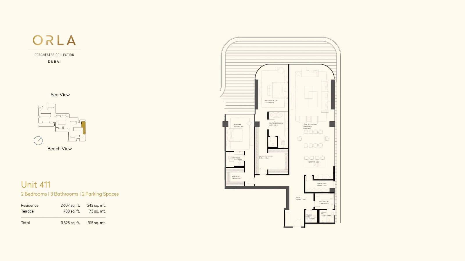 Orla Infinity by Omniyat floor plan