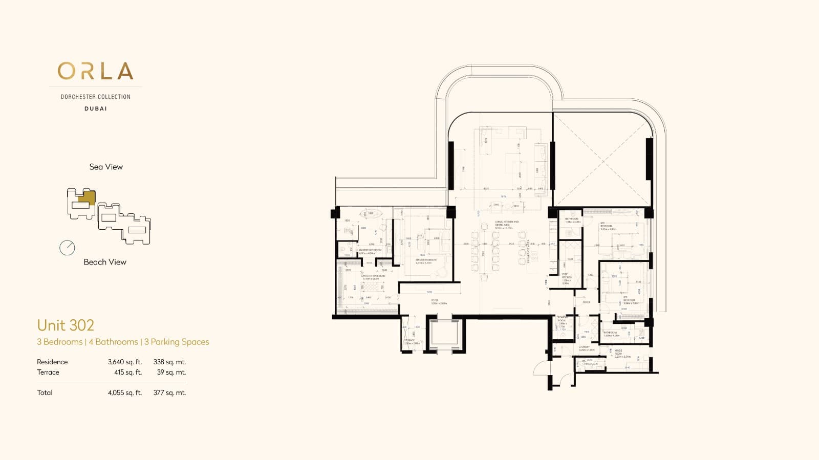 Orla Infinity by Omniyat floor plan