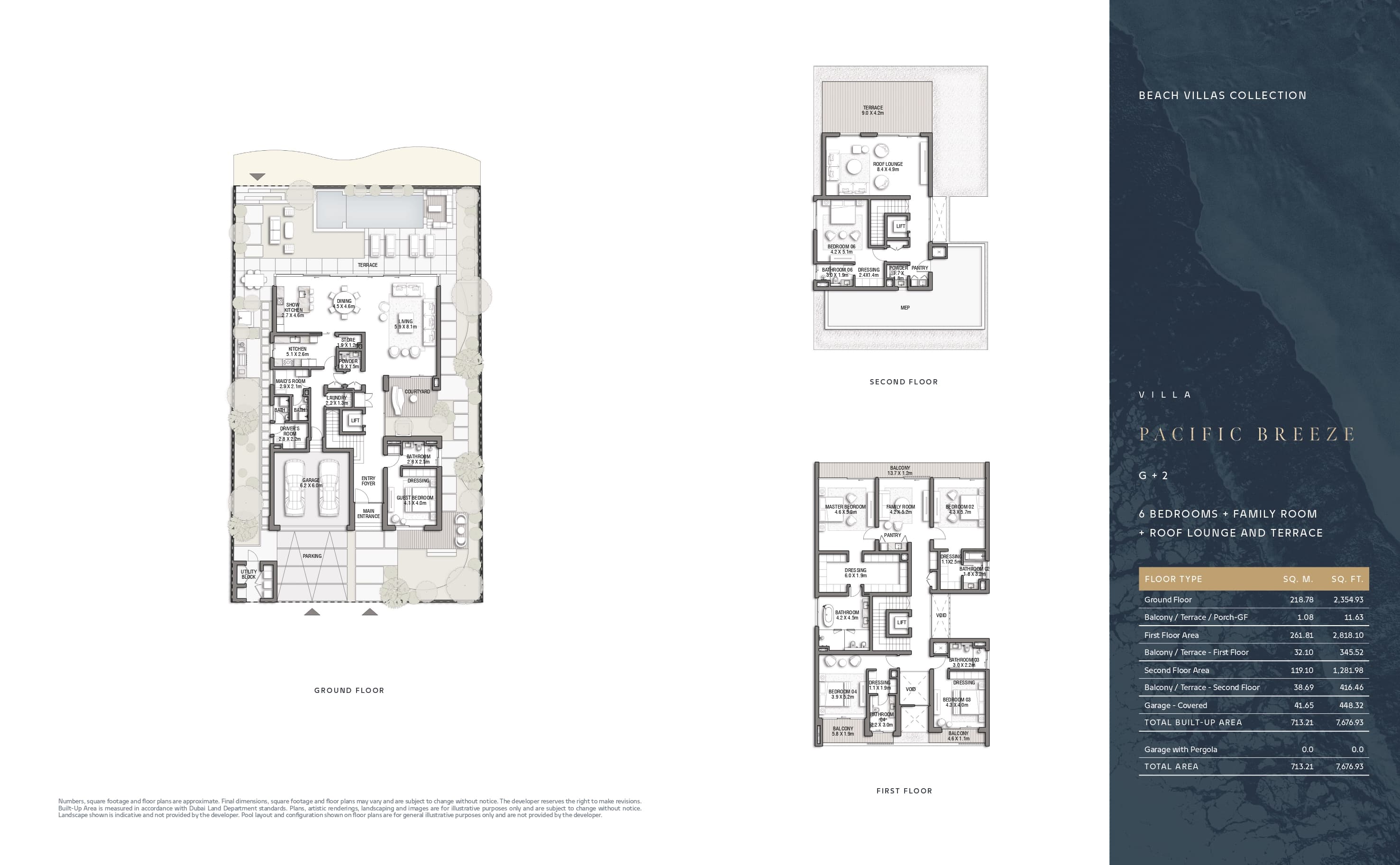 Palm Jebel Ali Villas 6 Bed - Pacific Breeze floor plan