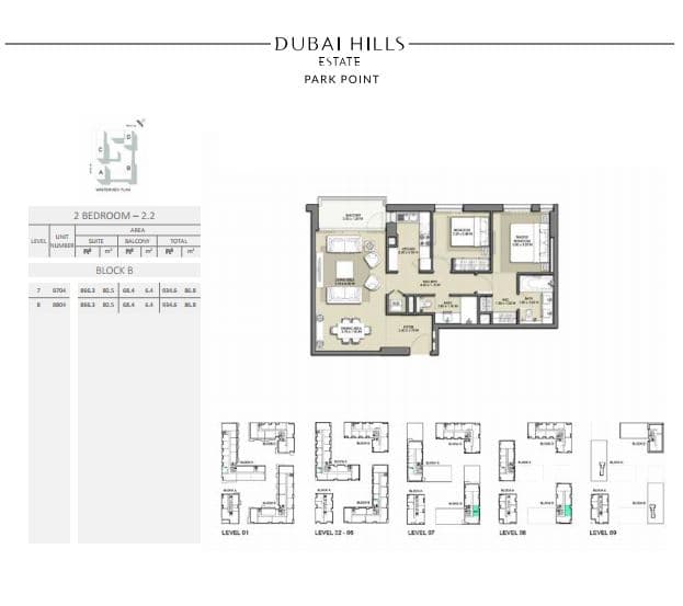 Park Point 2 Bedroom floor plan