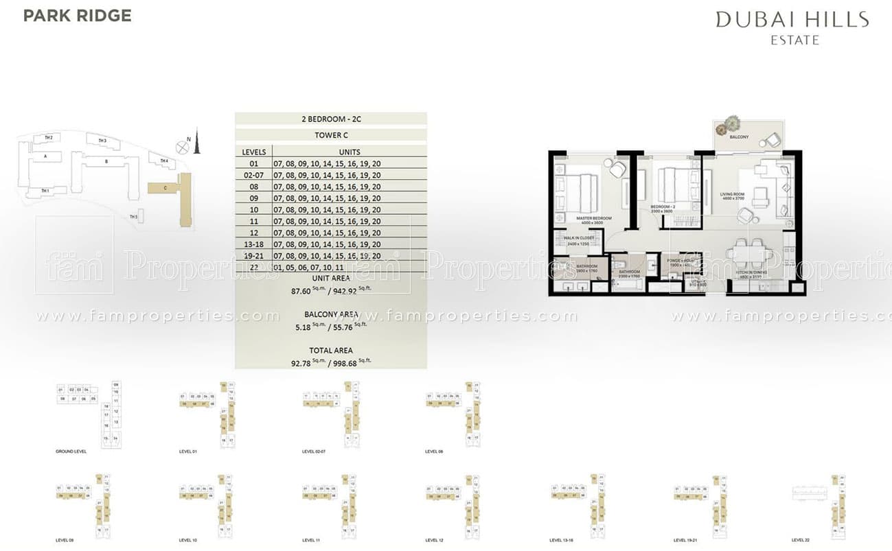 Park Ridge 2 Bedroom - 2C Tower C floor plan