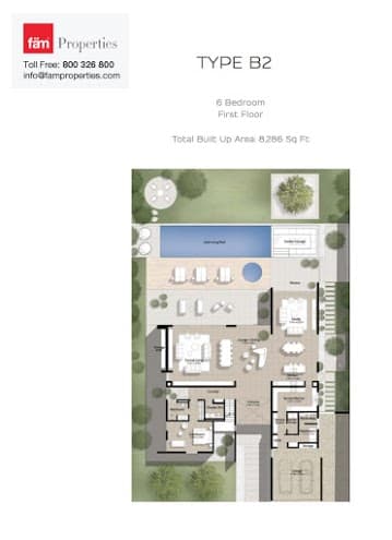 Parkway Vistas Villas 6 BD - Type B2 GF floor plan