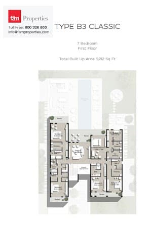 Parkway Vistas Villas 7 BD - Type B3 Classic FF floor plan
